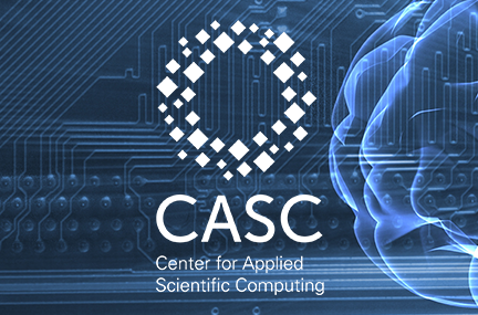 abstract graphic of a brain and network overlaid with the CASC logo