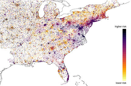 Heat map of the US