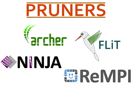 Pruners, archer, flit, ninja, rempi logos