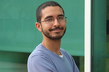 Rafael Rivera-Soto posed outside the HPC building