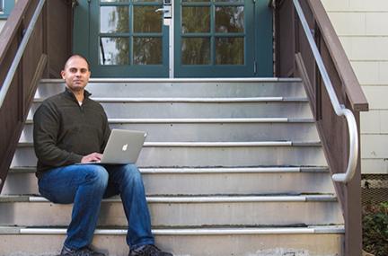 LLNL's Juan Ramos with laptop