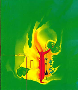 ARES simulation of a StrRT target with a 1 MJ drive.