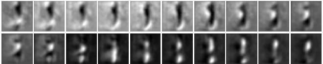 Figure 2. Twenty consecutive images from a sequence (after de-noising and removal of the background) illustrating the diversity within a sequence. 